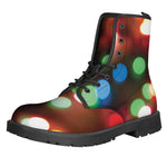 Defocused Christmas Lights Print Backpack