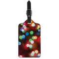 Defocused Christmas Lights Print Luggage Tag