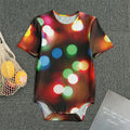 Defocused Christmas Lights Print Men's Bodysuit