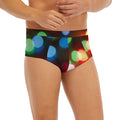 Defocused Christmas Lights Print Men's Briefs