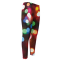 Defocused Christmas Lights Print Men's Compression Pants