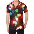 Defocused Christmas Lights Print Men's Shirt