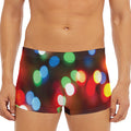 Defocused Christmas Lights Print Men's Short Boxer Briefs
