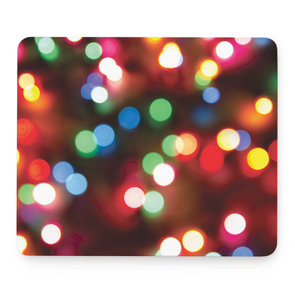 Defocused Christmas Lights Print Mouse Pad