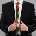 Defocused Christmas Lights Print Necktie