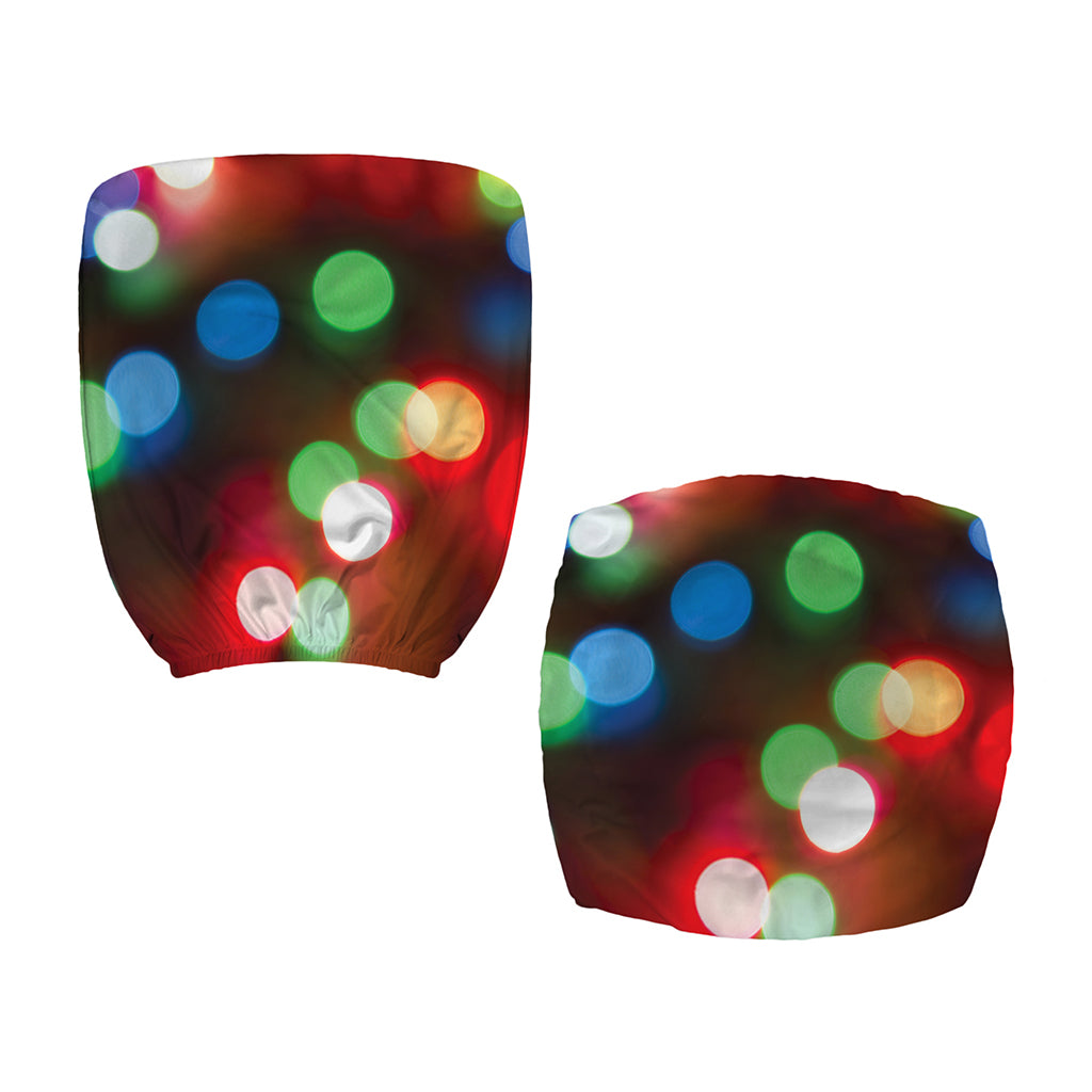 Defocused Christmas Lights Print Office Chair Cover