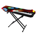 Defocused Christmas Lights Print Piano Keyboard Cover