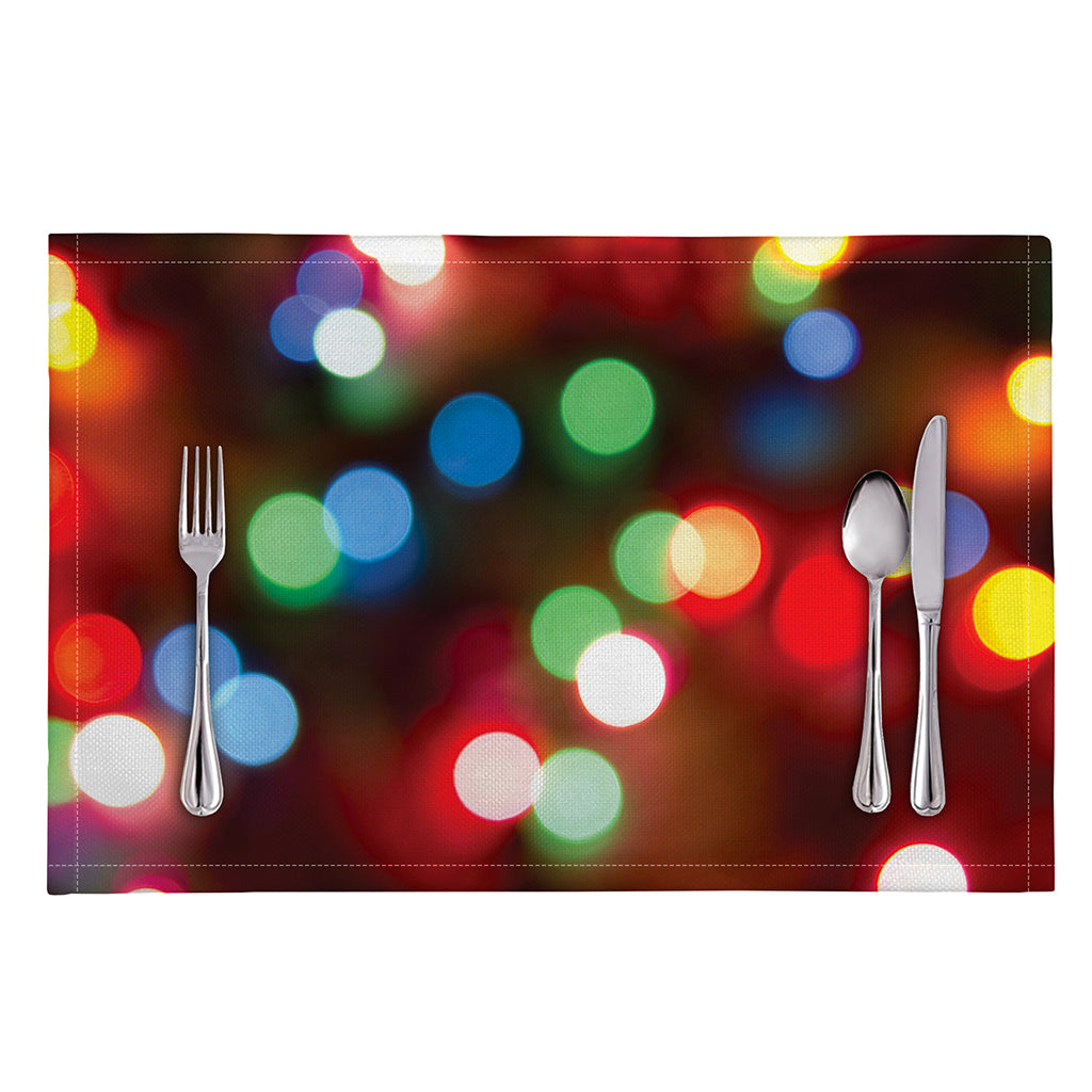 Defocused Christmas Lights Print Placemat