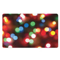 Defocused Christmas Lights Print Polyester Doormat