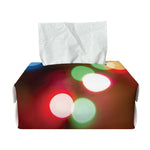 Defocused Christmas Lights Print Rectangle Tissue Box Cover