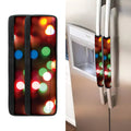 Defocused Christmas Lights Print Refrigerator Handle Covers