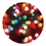 Defocused Christmas Lights Print Round Blanket