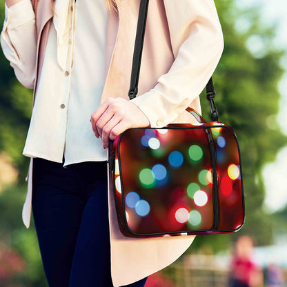 Defocused Christmas Lights Print Shoulder Strap Bible Bag