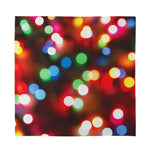 Defocused Christmas Lights Print Silk Bandana