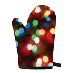 Defocused Christmas Lights Print Single Oven Mitt
