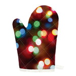 Defocused Christmas Lights Print Single Oven Mitt