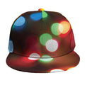 Defocused Christmas Lights Print Snapback Cap