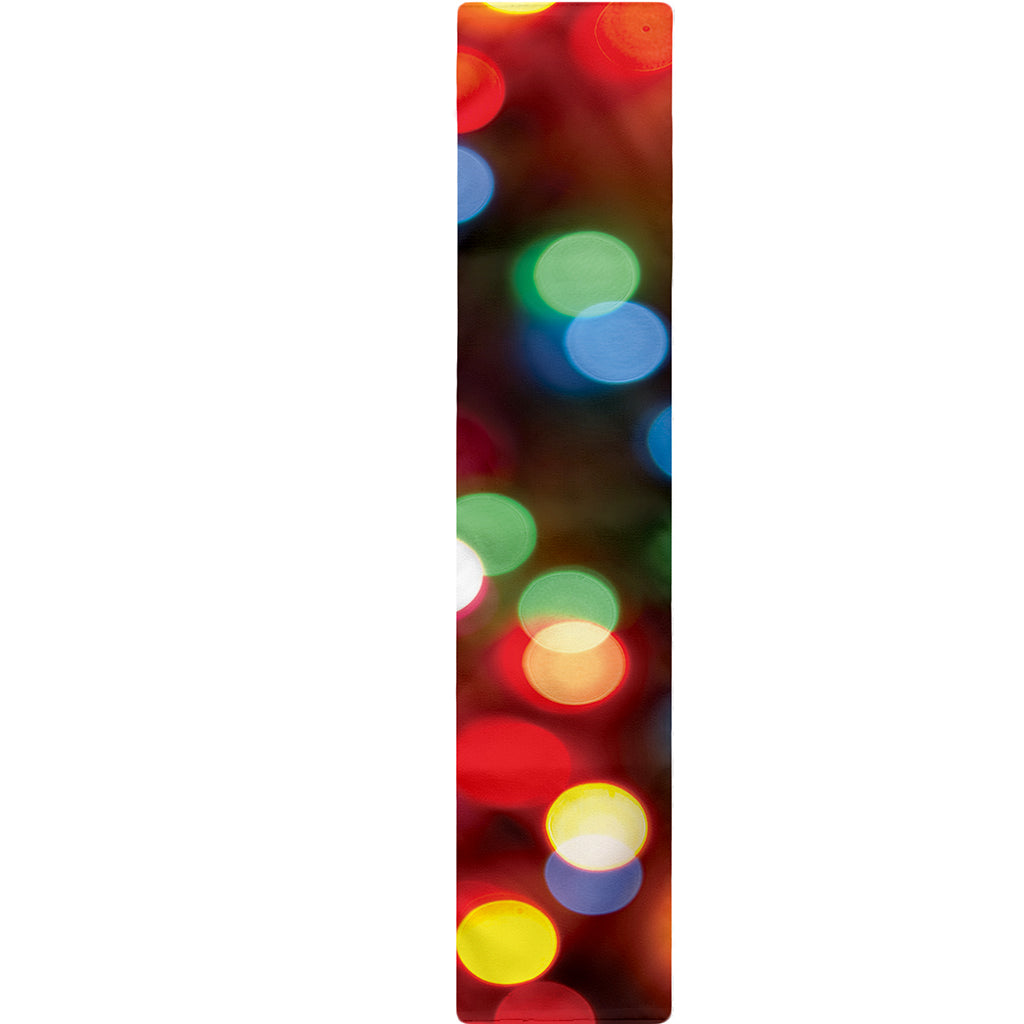 Defocused Christmas Lights Print Table Runner