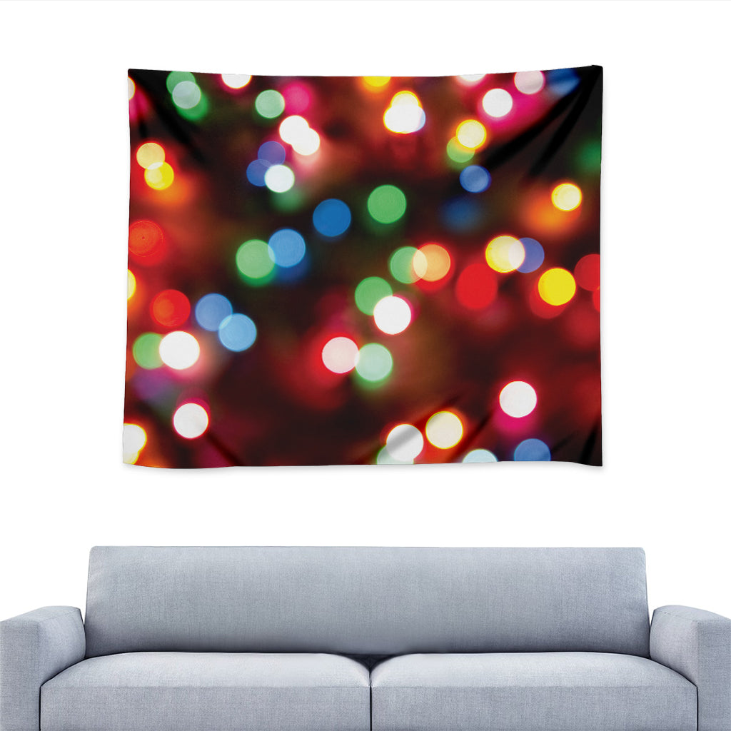 Defocused Christmas Lights Print Tapestry