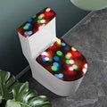 Defocused Christmas Lights Print Toilet Lid And Tank Cover Set