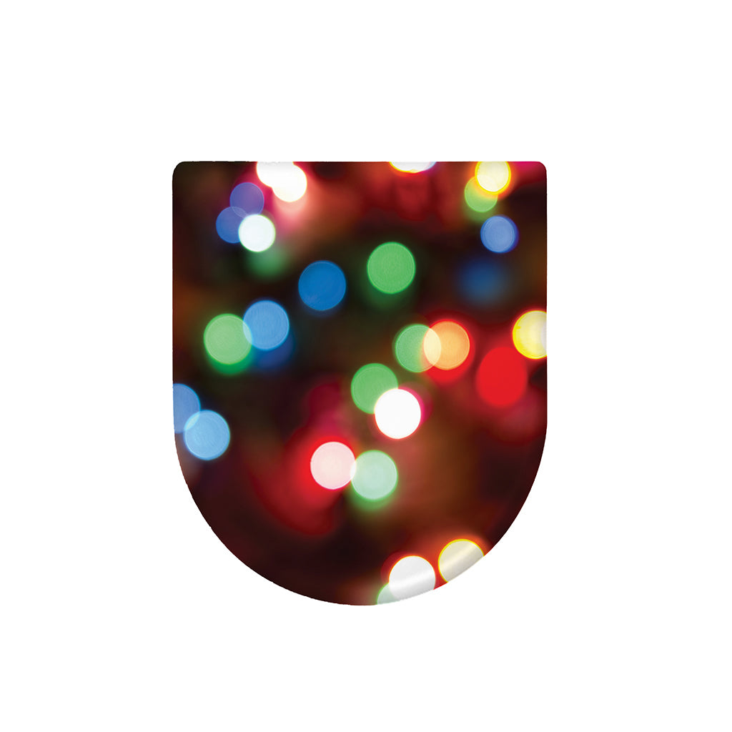 Defocused Christmas Lights Print Toilet Lid Cover