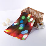 Defocused Christmas Lights Print Towel