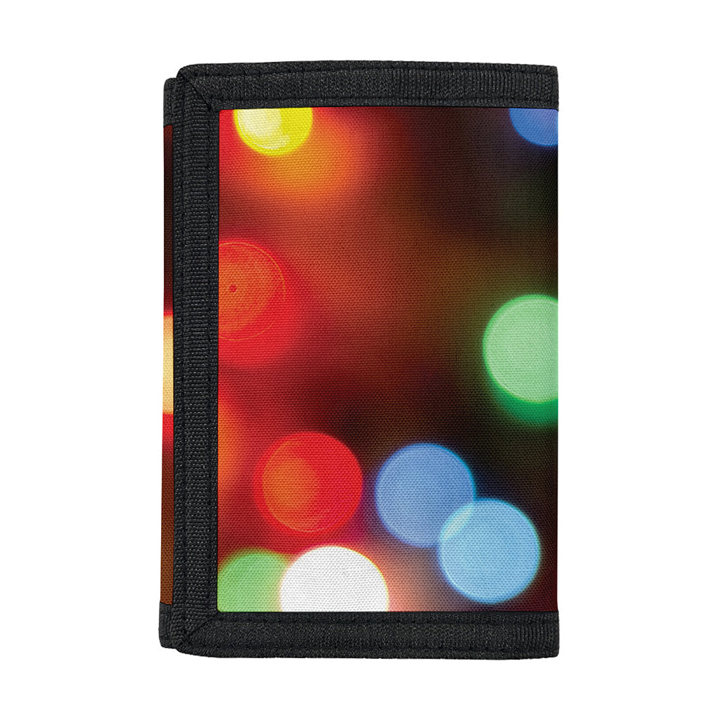 Defocused Christmas Lights Print Trifold Wallet