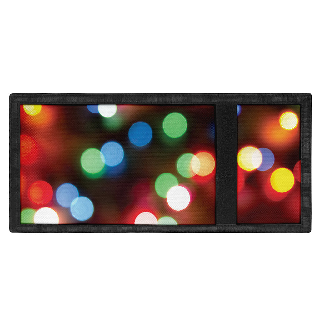 Defocused Christmas Lights Print Trifold Wallet