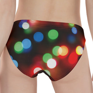 Defocused Christmas Lights Print Women's Panties