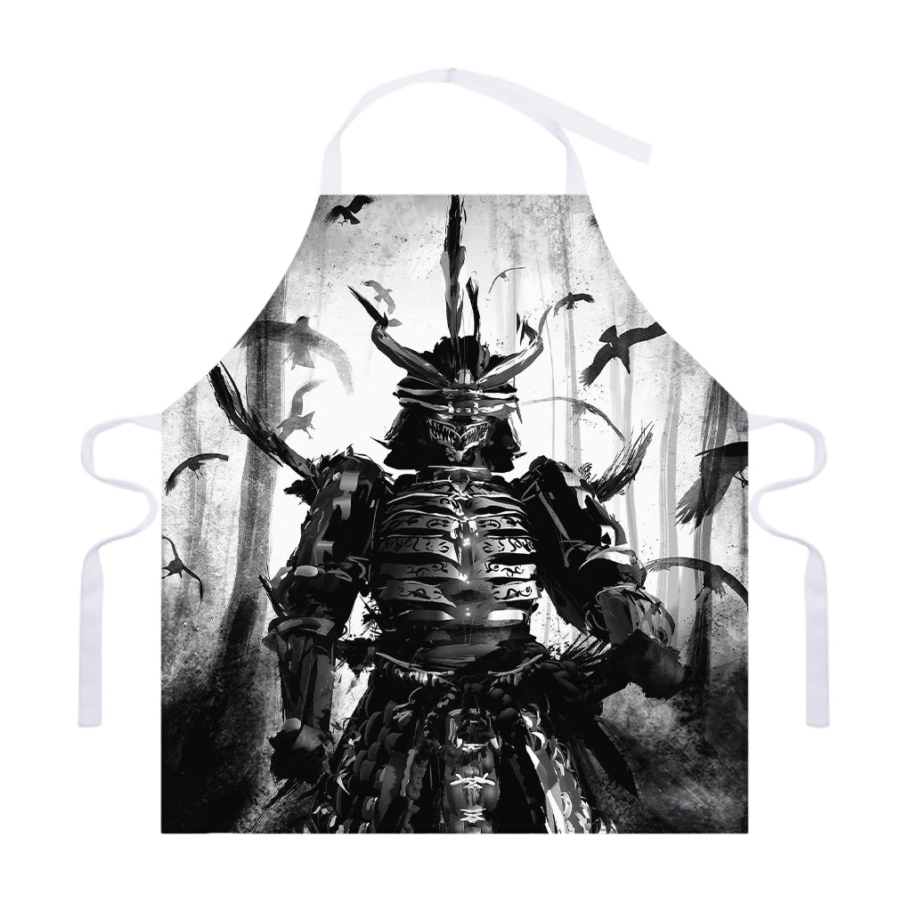 Demon Samurai Print Adjustable Apron