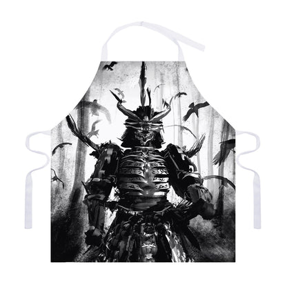 Demon Samurai Print Adjustable Apron