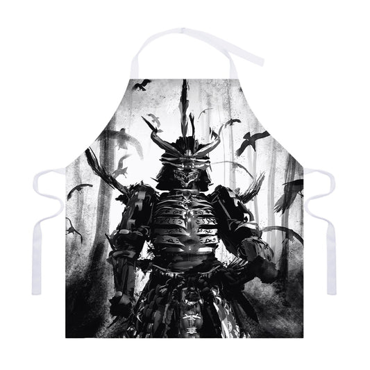 Demon Samurai Print Adjustable Apron