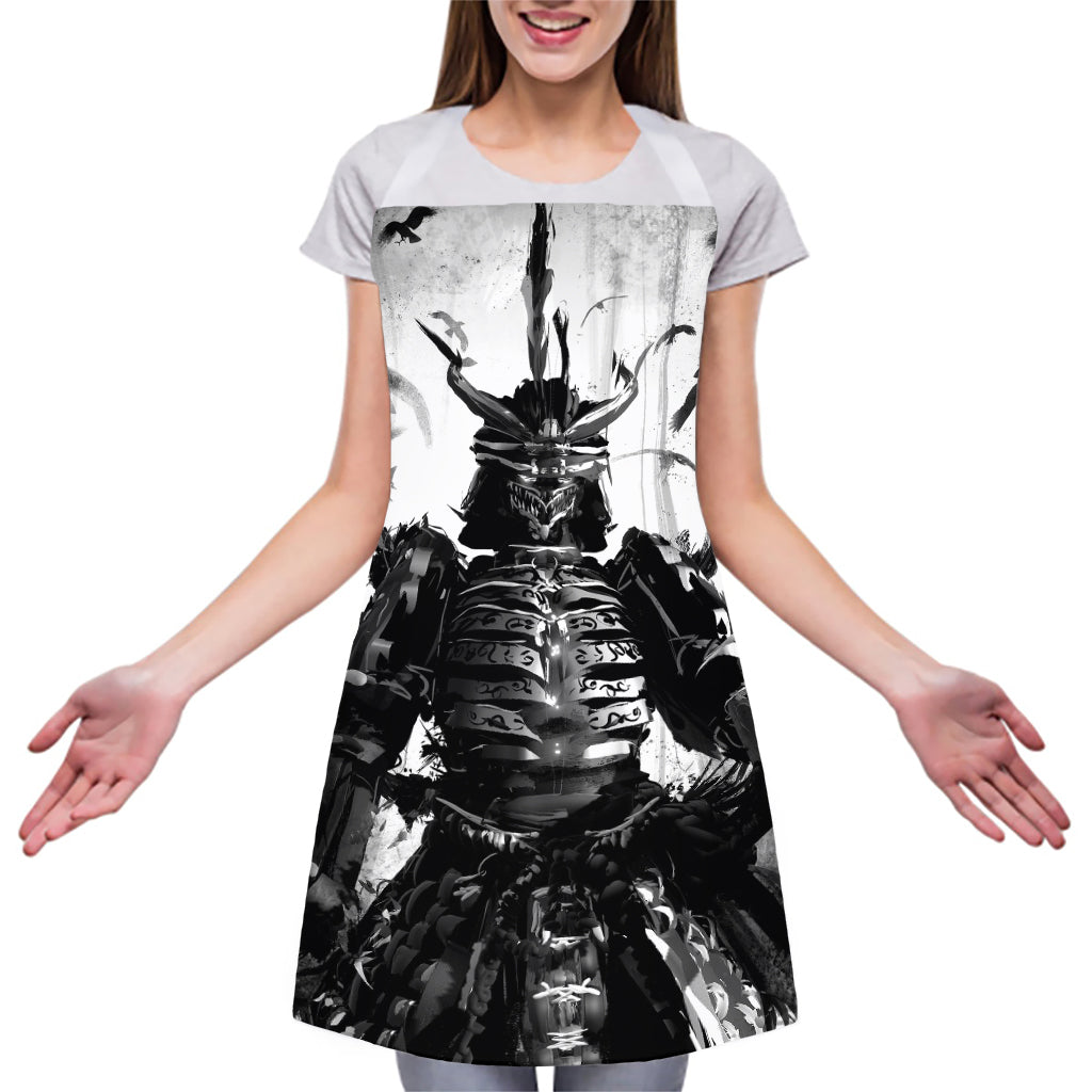 Demon Samurai Print Adjustable Apron