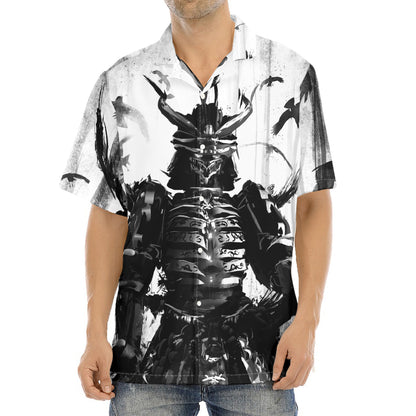 Demon Samurai Print Aloha Shirt