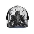 Demon Samurai Print Black Mesh Trucker Hat