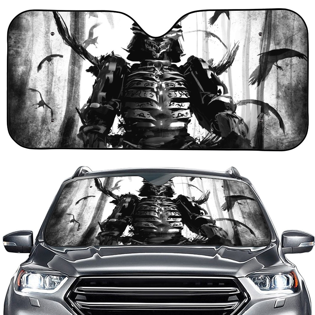 Demon Samurai Print Car Windshield Sun Shade