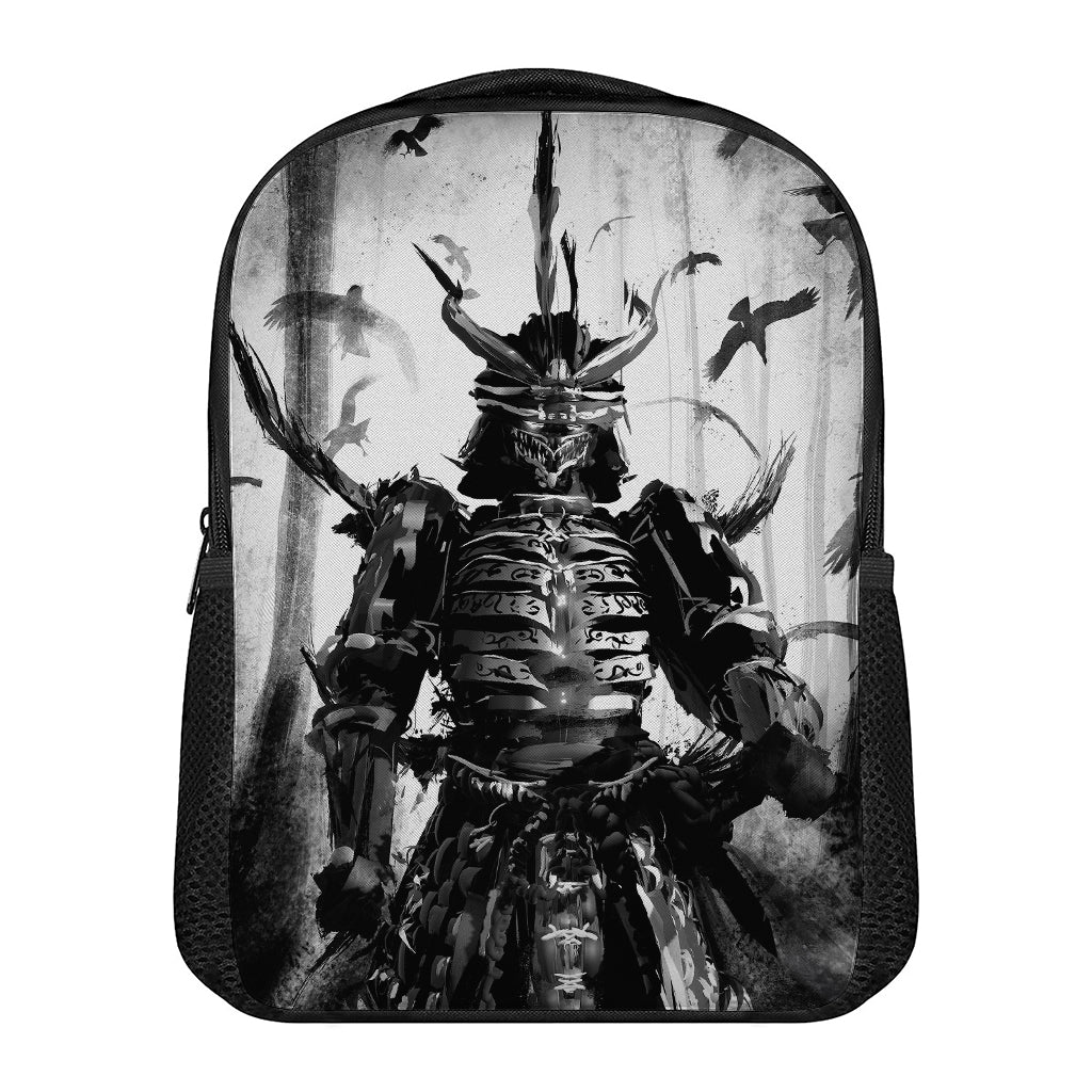 Demon Samurai Print Casual Backpack