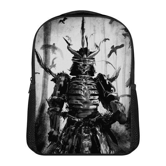 Demon Samurai Print Casual Backpack