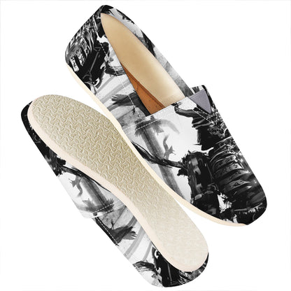 Demon Samurai Print Casual Shoes