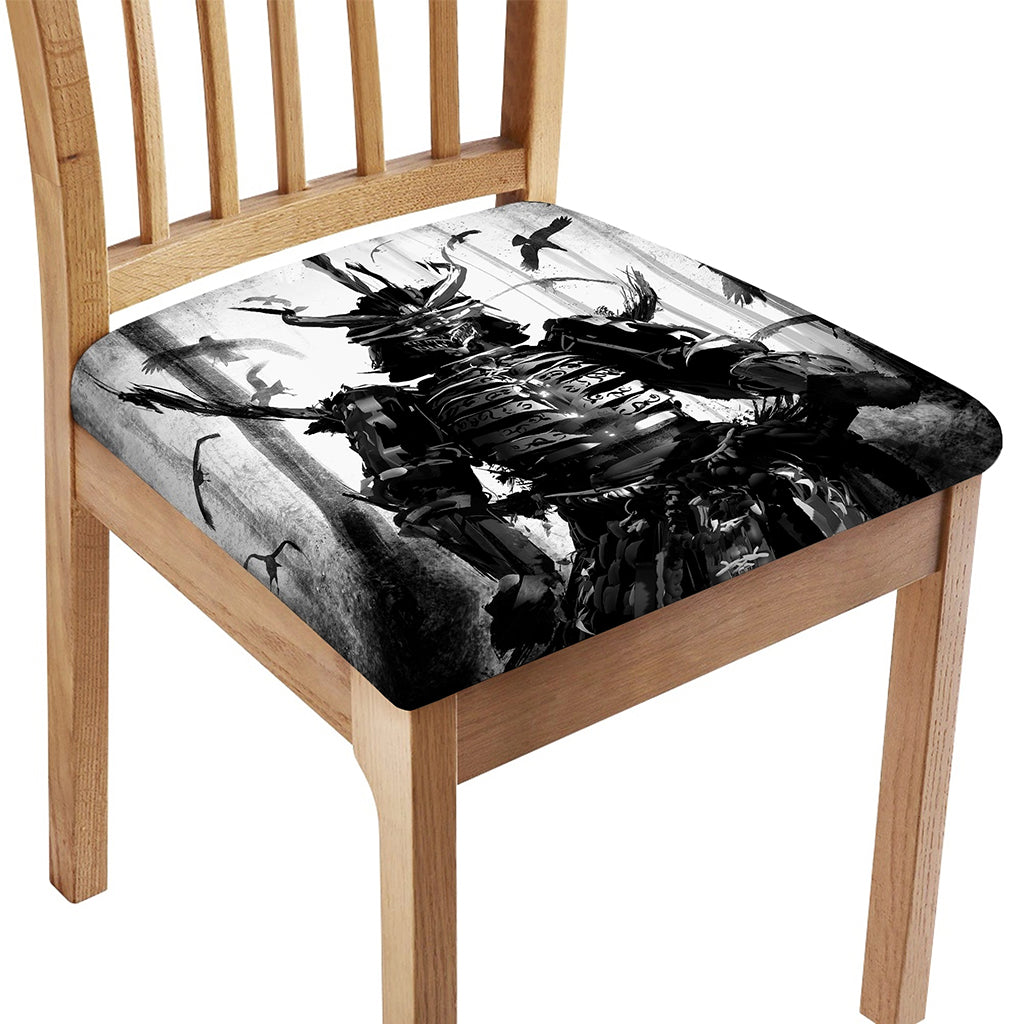 Demon Samurai Print Chair Cushion Cover