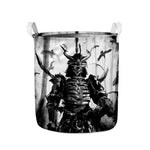 Demon Samurai Print Collapsible Laundry Basket