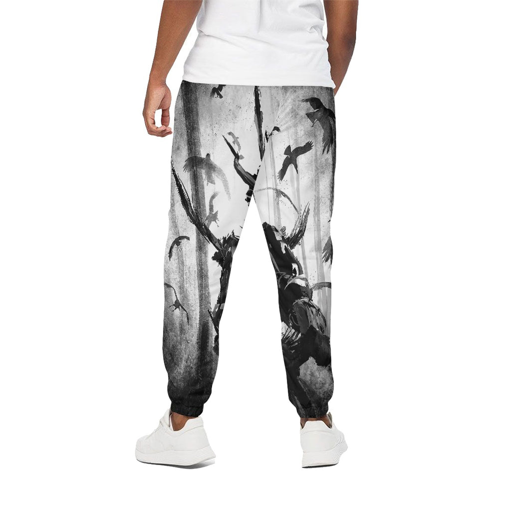 Demon Samurai Print Cotton Pants