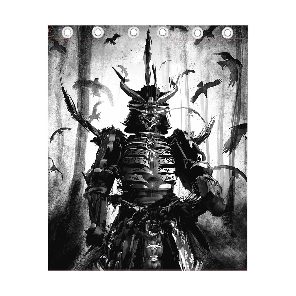 Demon Samurai Print Curtain