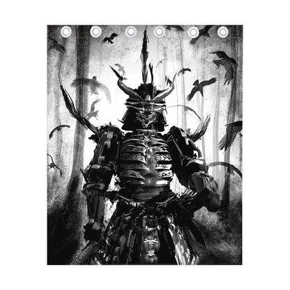 Demon Samurai Print Curtain