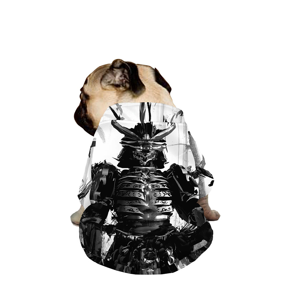 Demon Samurai Print Dog Zip Up Jacket