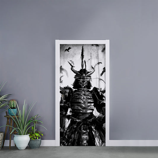 Demon Samurai Print Door Sticker