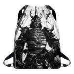 Demon Samurai Print Drawstring Backpack