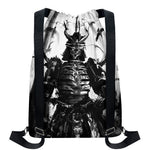 Demon Samurai Print Drawstring Backpack