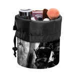 Demon Samurai Print Drawstring Makeup Bag