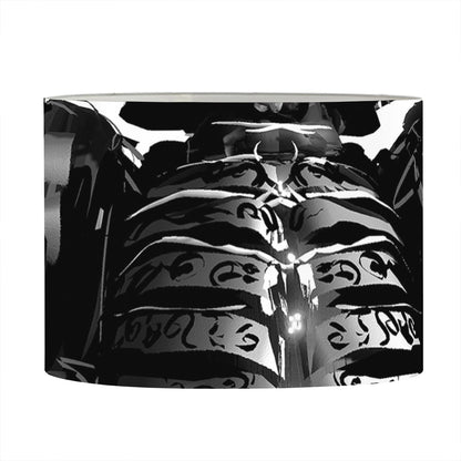 Demon Samurai Print Drum Lamp Shade